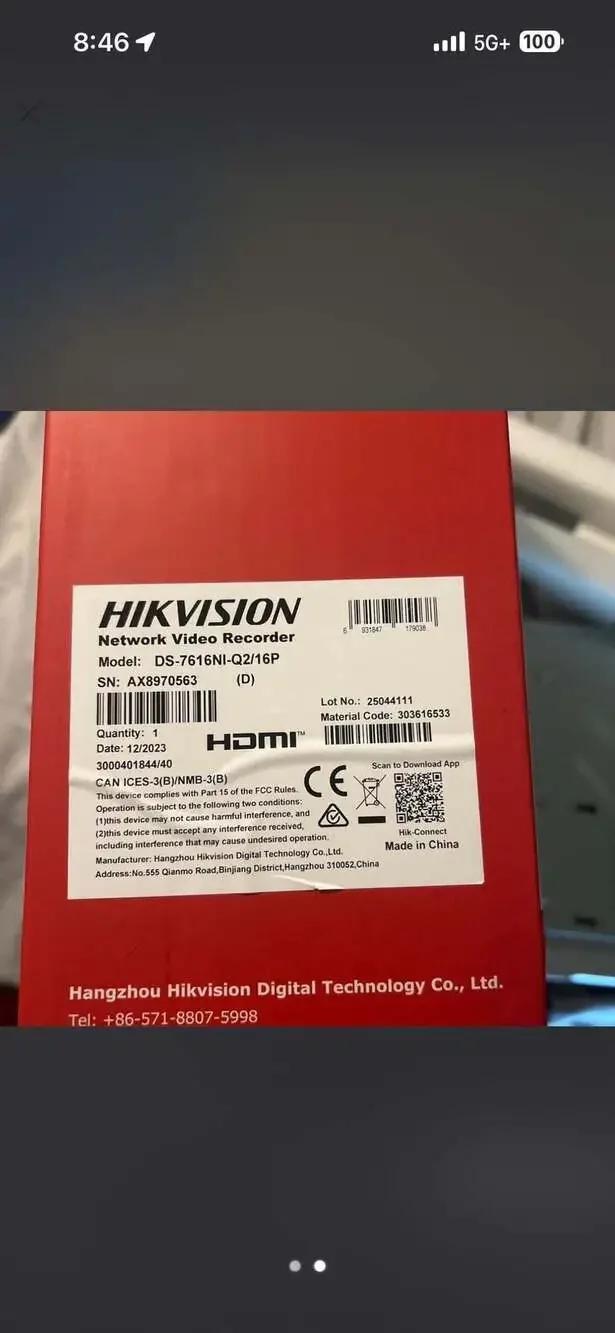 Hikvision DS-7616NI-Q2/16P 16-Channel Embedded 4K NVR with PoE
